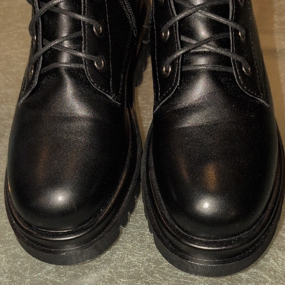 Black Lace-Up Women's Boots - Picture 6 of 7